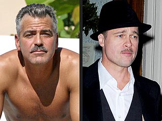 stashe Who Has the Better Mustache? Clooney or Pitt?